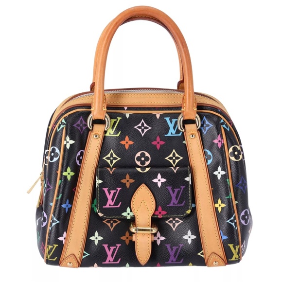 Louis Vuitton Multicolor Priscilla Satchel M40097 Black Noir - Picture 2 of 9